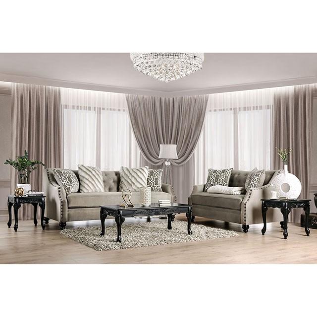 Ezrin Light Brown Love Seat - Visions in Furniture (La Mirada, CA)