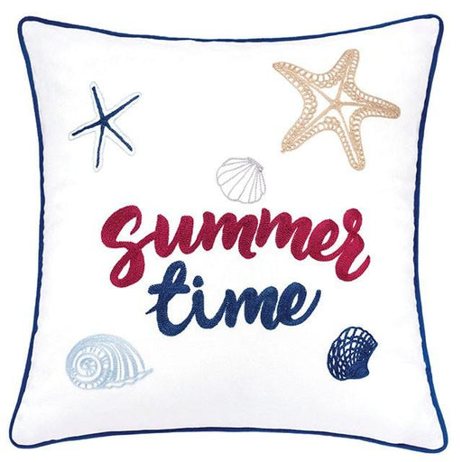 Emmie White 20" X 20" Pillow, Summer Time - Visions in Furniture (La Mirada, CA)