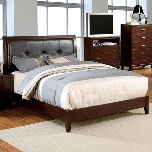 Enrico Bed Brown, Grey, & Black - Visions in Furniture (La Mirada, CA)