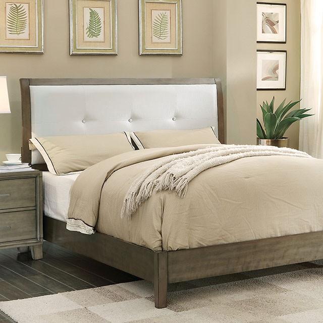 Enrico Full Queen Bed Brown, Black, & Cherry - Visions in Furniture (La Mirada, CA)