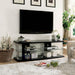 Ernst Black/Clear 60" TV Stand - Visions in Furniture (La Mirada, CA)