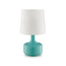 Farah Teal 17"H Matte Teal Table Lamp - Visions in Furniture (La Mirada, CA)