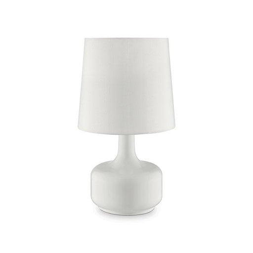 Farah White 17"H Glossy White Table Lamp - Visions in Furniture (La Mirada, CA)