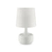 Farah White 17"H Glossy White Table Lamp - Visions in Furniture (La Mirada, CA)