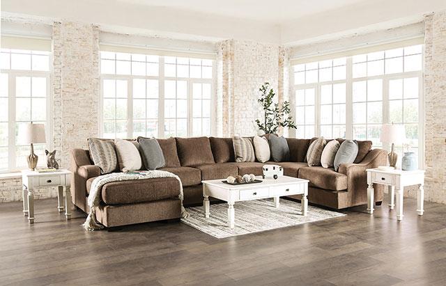 FARRINGDON Sectional, Brown - Visions in Furniture (La Mirada, CA)
