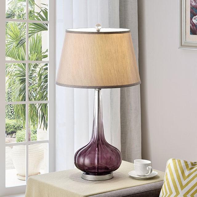Fay Purple 30"H Table Lamp - Visions in Furniture (La Mirada, CA)