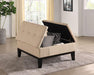 FAZIO Storage Ottoman, Beige - Visions in Furniture (La Mirada, CA)