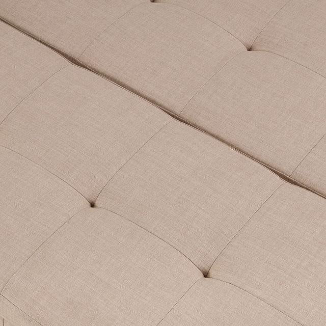 FAZIO Storage Ottoman, Beige - Visions in Furniture (La Mirada, CA)