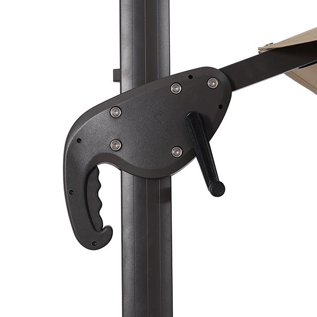 Fera 10 Ft Round Umbrella w/ LED Bulb + 37" Large Base - Visions in Furniture (La Mirada, CA)