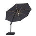 Fera 10 Ft Round Umbrella w/ LED Bulb + 37" Large Base - Visions in Furniture (La Mirada, CA)