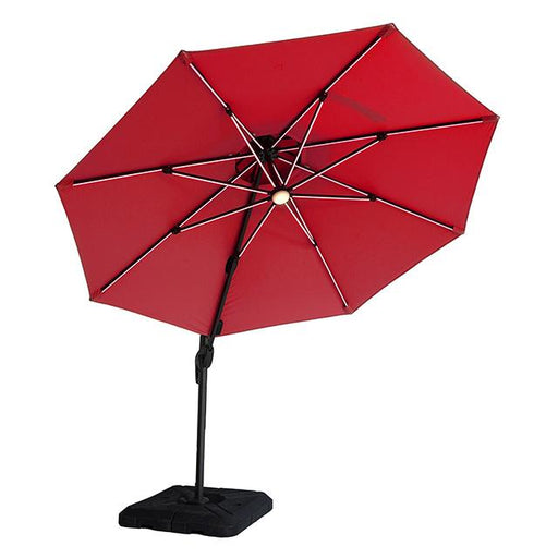 Xico 8 Ft Square Umbrella w/ Double Top w/ LED Light + 37" Large Base - Visions in Furniture (La Mirada, CA)
