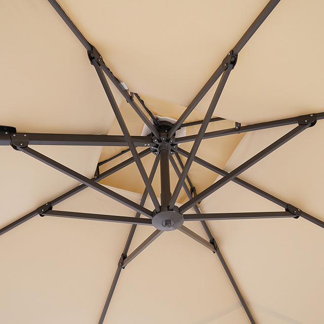 Fida 8 Ft Square Umbrella w/ Double Top + 37" Large Base - Visions in Furniture (La Mirada, CA)