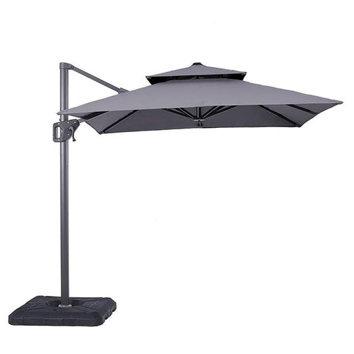 Fida 8 Ft Square Umbrella w/ Double Top + 37" Large Base - Visions in Furniture (La Mirada, CA)