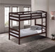 Finsbury Twin Twin Bunk Bed Espresso, Grey & White - Visions in Furniture (La Mirada, CA)