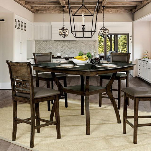 Flick Rustic Oak Counter Ht. Table - Visions in Furniture (La Mirada, CA)