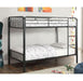 CLEMENT Black Metal Twin/Twin Bunk Bed - Visions in Furniture (La Mirada, CA)