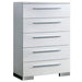CLEMENTINE Glossy White Chest - Visions in Furniture (La Mirada, CA)