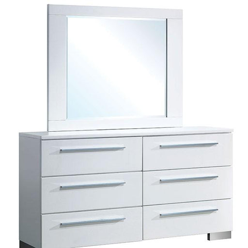 CLEMENTINE Glossy White Dresser - Visions in Furniture (La Mirada, CA)