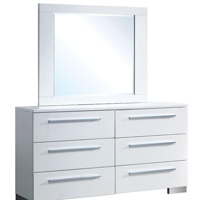 CLEMENTINE Glossy White Dresser - Visions in Furniture (La Mirada, CA)