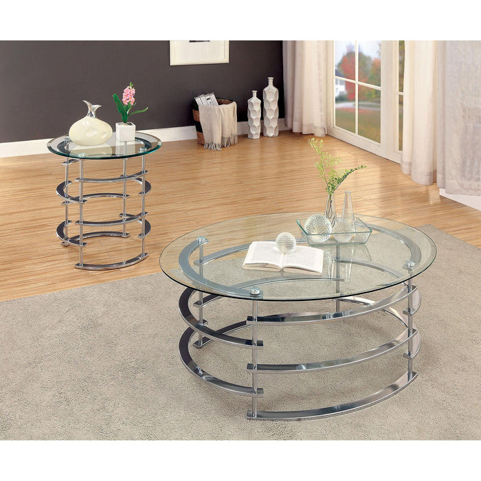 Clonmel End Table, Chrome - Visions in Furniture (La Mirada, CA)