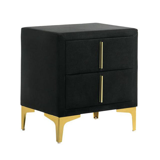 FLORIZEL Night Stand, Black - Visions in Furniture (La Mirada, CA)