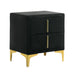 FLORIZEL Night Stand, Black - Visions in Furniture (La Mirada, CA)