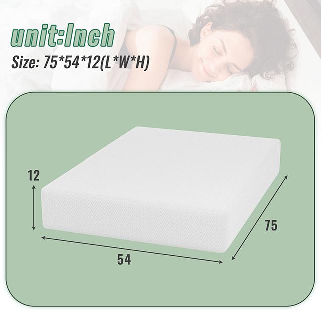 Coreopsis 12" Full Memory Foam Wave Comfort - Visions in Furniture (La Mirada, CA)