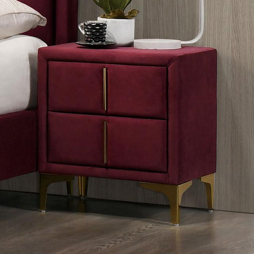 FLORIZEL Night Stand, Red - Visions in Furniture (La Mirada, CA)