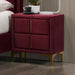 FLORIZEL Night Stand, Red - Visions in Furniture (La Mirada, CA)