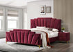 FLORIZEL Night Stand, Red - Visions in Furniture (La Mirada, CA)
