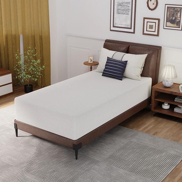 Forsythia 12" Twin Green Tea Gel Memory Foam - Visions in Furniture (La Mirada, CA)