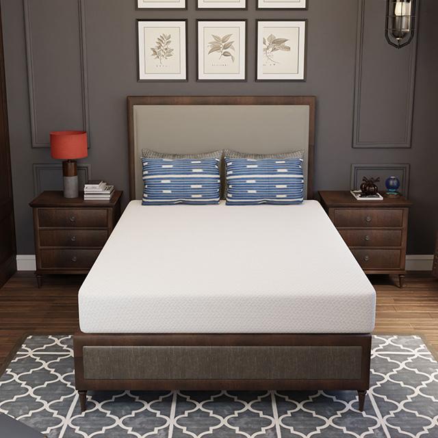 Forsythia 8" Full Green Tea Gel Memory Foam - Visions in Furniture (La Mirada, CA)