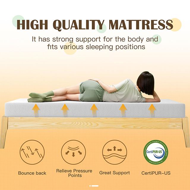 Forsythia 8" Twin Green Tea Gel Memory Foam - Visions in Furniture (La Mirada, CA)