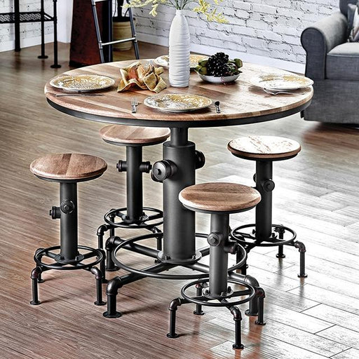 Foskey Antique Black Dining Table - Visions in Furniture (La Mirada, CA)
