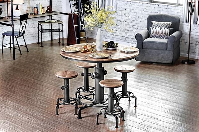 Foskey 5 Pc Counter Ht Table Set - Visions in Furniture (La Mirada, CA)