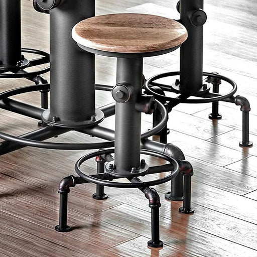 Foskey Antique Black Counter Ht. Chair (2/CTN) - Visions in Furniture (La Mirada, CA)