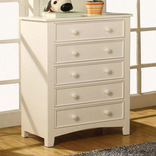 Corry White Chest - Visions in Furniture (La Mirada, CA)