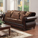 Franklin Dark Brown/Tan Sofa, Dark Brown - Visions in Furniture (La Mirada, CA)