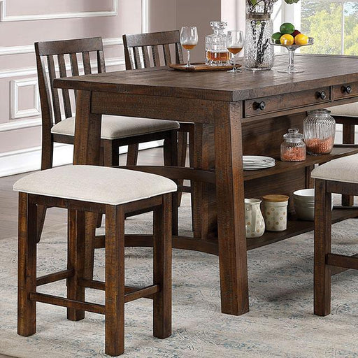 Fredonia 6 Pc Counter Ht Table Set with Bench - Visions in Furniture (La Mirada, CA)