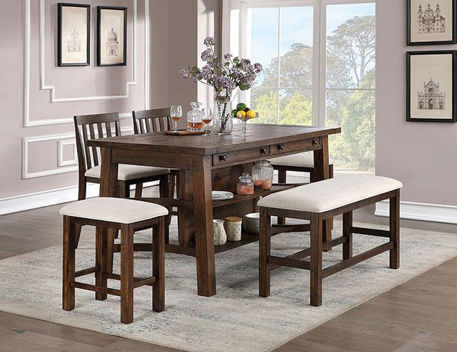 FREDONIA Counter Ht. Bench - Visions in Furniture (La Mirada, CA)