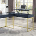FREIBURG Corner Desk, Antique Blue - Visions in Furniture (La Mirada, CA)