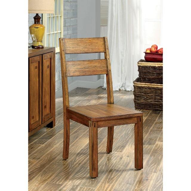 FRONTIER Dark Oak Side Chair (2/CTN) - Visions in Furniture (La Mirada, CA)