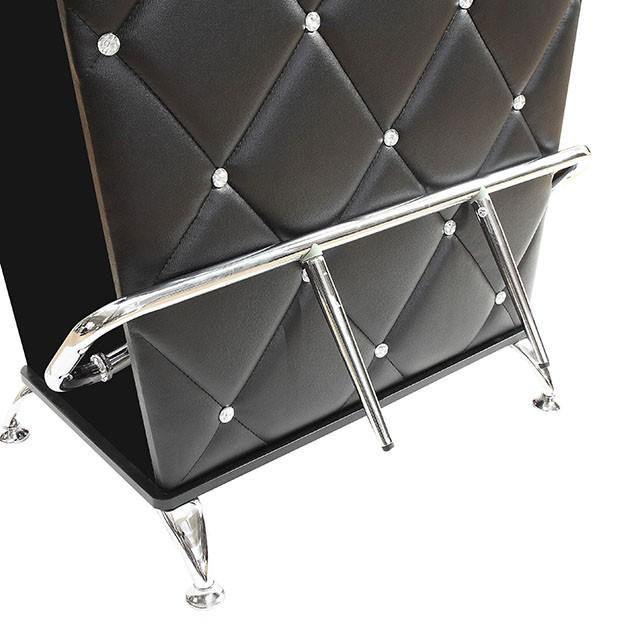 Fuero Black/Chrome Bar Table (K/D) - Visions in Furniture (La Mirada, CA)