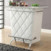 Fuero White/Chrome Bar Table (K/D) - Visions in Furniture (La Mirada, CA)