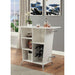 Fuero White/Chrome Bar Table (K/D) - Visions in Furniture (La Mirada, CA)