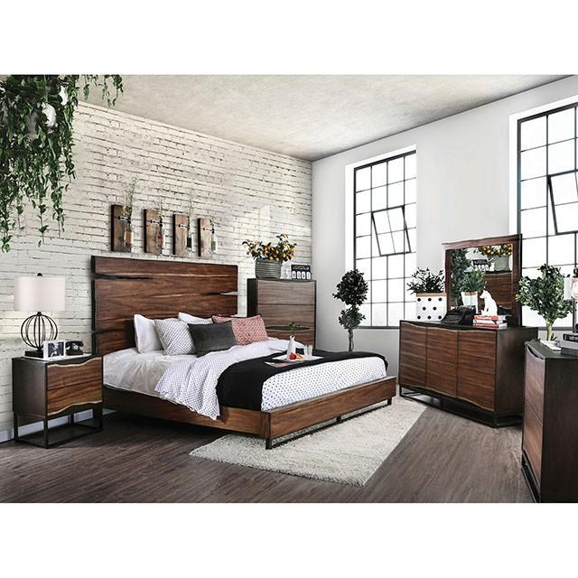 Fulton Dark Oak/Dark Walnut Chest - Visions in Furniture (La Mirada, CA)