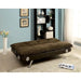 GALLAGHER Dark Brown/Chrome Futon Sofa w/ Bluetooth Speaker, Brown - Visions in Furniture (La Mirada, CA)