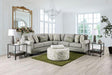 GARDNER Ottoman, Gray/Green - Visions in Furniture (La Mirada, CA)