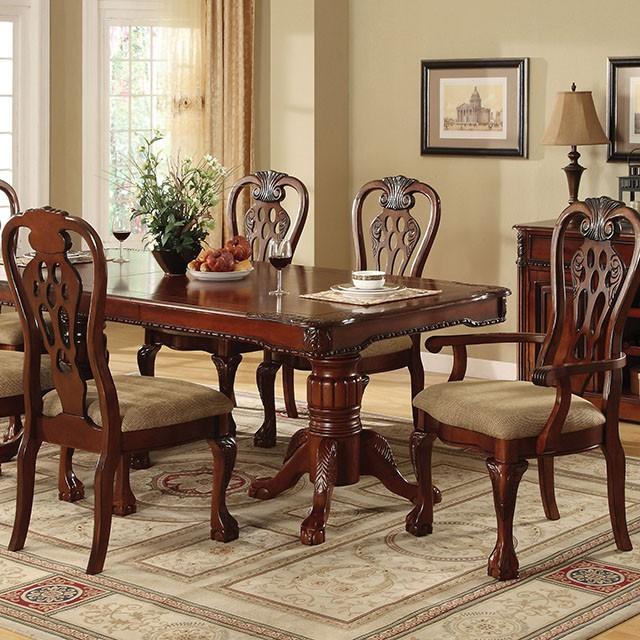 GEORGETOWN Antique Cherry Dining Table w/ Double Pedestals - Visions in Furniture (La Mirada, CA)