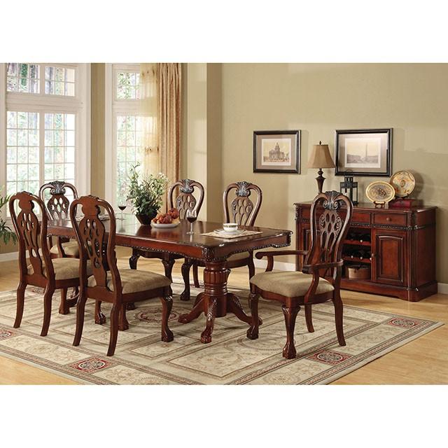 GEORGETOWN Antique Cherry Dining Table w/ Double Pedestals - Visions in Furniture (La Mirada, CA)